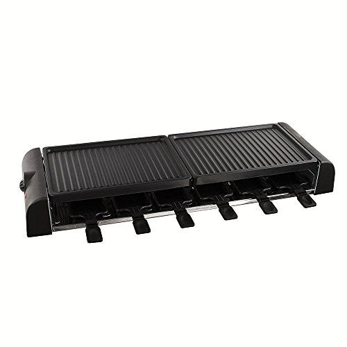 Raclette-maschine 12 personen 1800w - doc185, Schwarz