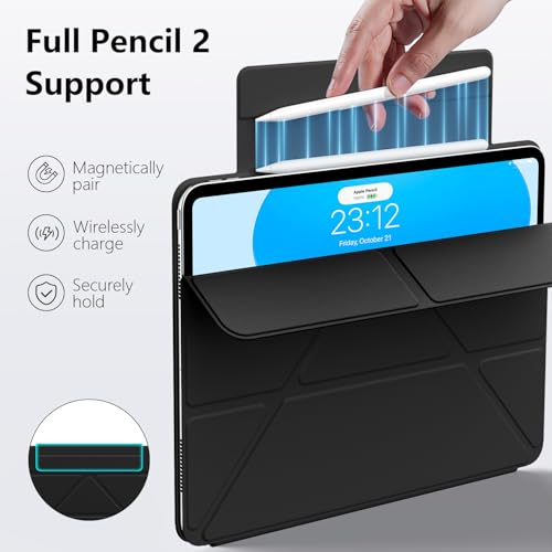 Image of for iPad (A16) 11th Generation Case 11 Inch 2025, iPad 10th Gen Case 10.9 Inch 2022, Convenient Magnetic Attachment, Two-Way Trifold Stand, Slim Tablet Cover Protection, Auto Sleep /Wake