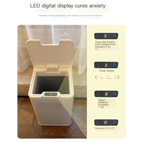 Tacho de basura inteligente con sensor automático miniatura 4