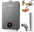 Tankless Water Heater Bundle with Valve Kit and Vent Pipe