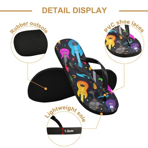 Women Beach Summer Casual Flip Flop Color GuitarQuick Dry Sandals Slipper for Men 214B26272