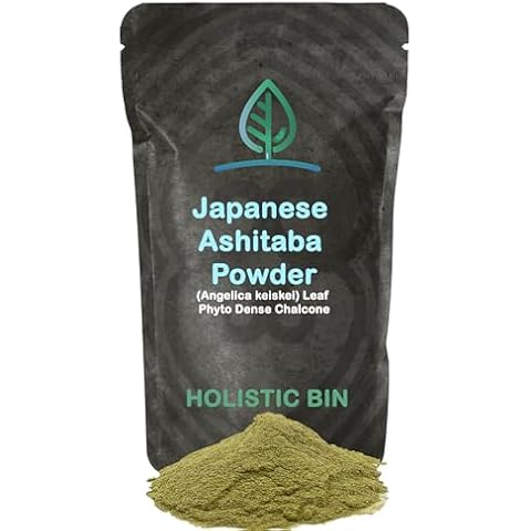 Holistic Bin Organic Ashitaba Powder Made with 100% Pure Japanese Ashitaba Leaves | Angelica Keiskei (50 Grams) Cover