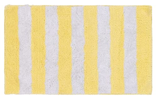 Garland Rug Beach Stripe Yellow Striped Washable Bath...