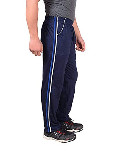 v4u Men's Cotton Pyjama|Lower|Trackpant (Black)-picture-0