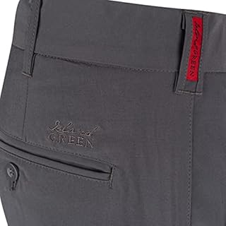 Island Green Mens Golf IGPNT1900 Stretch Tapered Trousers - Charcoal - 38/29