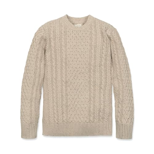 Image of Natural Fleck Organic Fisherman Sweater by Hope & Henry Men