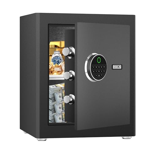 HSGCJS Biometric Fingerprint Safe, Home Safe Box with full Digital Keypad,Security Safe For Home,Office and Hotel-1.93 Cubic Feet -  HSGCJS-1-45Z