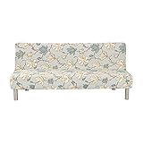 PengXiang Futon Sofa Cover, Slipcover Solid/Muti Color Sofa Bed Covers Full Folding Elastic Armless 80 x 50 inch, Lightweight Stretch Furniture Protector- Pattern-a:80