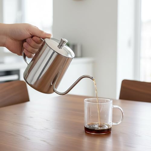 Tetera de café para oficina con mango anti-calor y flujo estable 6