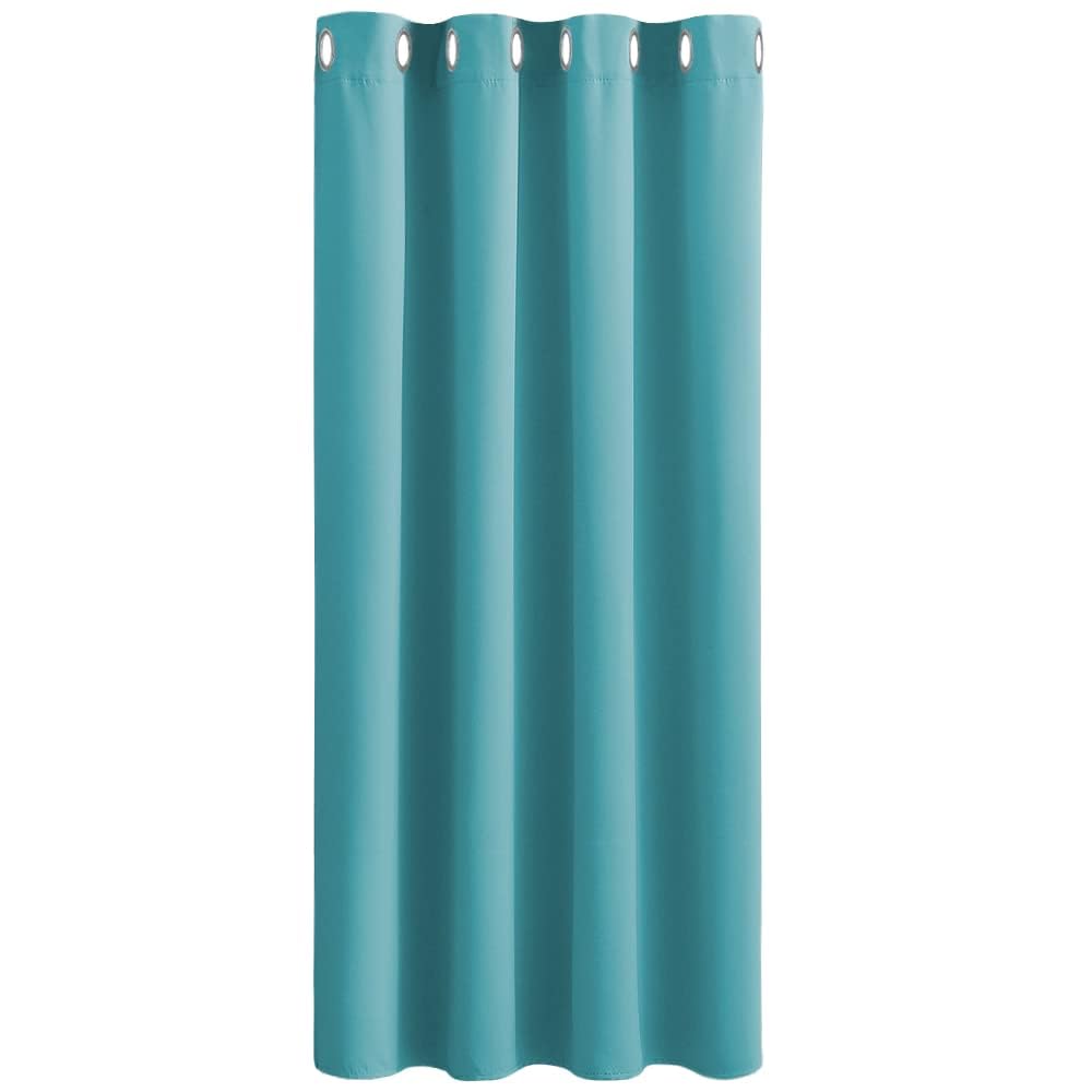 PONY DANCE Cortinas Termicas Aislantes Frio y Calor Cortinas Infantiles Niño Opaca Termica Aislante con Ojales, 140x180 CM (Ancho x Alto), Azul Claro, 1 Pieza Global Recycled Standard OEKO-TEX STANDARD 100 Global Recycled Standard Global Recycled Standard