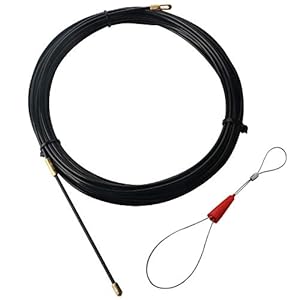 runcci yun tire fils nylon avec tête flexible de guidage et oeuillet de tirage démontablel=10m