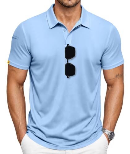 Image of SCODI Men's Golf Polo Shirt Short Sleeve Tactical Shirts Casual Tennis T-Shirt