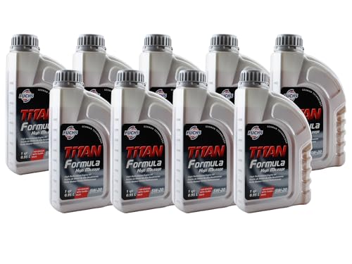 Aceite para motor Titan Formula High Mileage 5W-20 9 Quarts