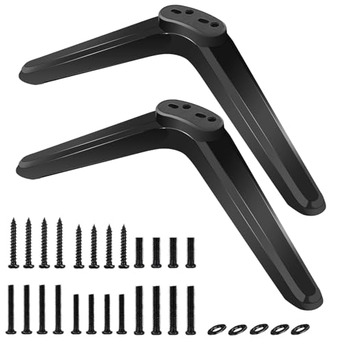 Soporte universal universal para TV, apto para la mayoría de televisores LED LCD de 32, 40, 49, 50 y 55 pulgadas, con tornillo, soporte de TV negro, pie estable para TV