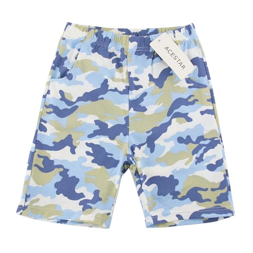 ACESTAR Boys Camouflage Athletic Shorts - Quick Dry Active Youth Printed Camo Core Mesh Sport Shorts with Pockets2