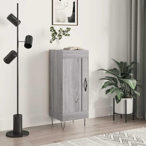 Meuble rangement compact gris pour ranger un salon encombré
