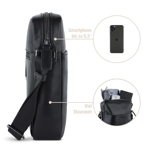 Bandolera compacta de piel bugatti Romano: elegancia y distinción masculina 3