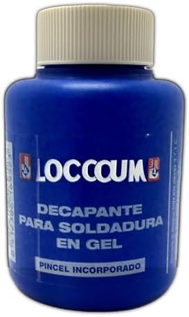 Bricoloco Decapante gel para soldar estaño con cobre y otros metales. 100 gramos con pincel aplicador- Elimina óxido y limpia piezas antes de soldadura. (1)
