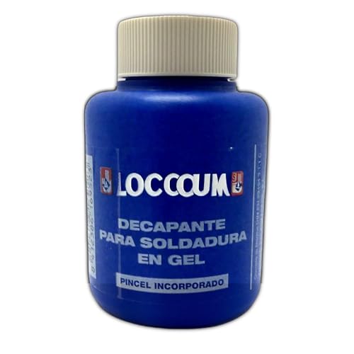Bricoloco Décapant gel pour souder l'étain avec cuivre et autres métaux. 100 grammes avec pinceau applicateur- Élimine la rouille et nettoie les pièces avant la soudure. (1)