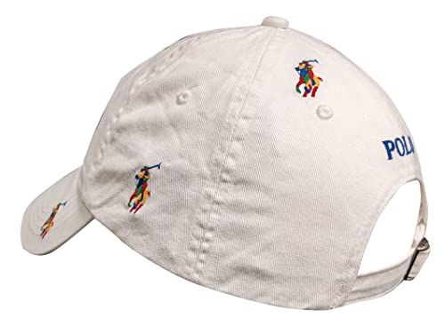 Polo Ralph Lauren Men`s Embroidered Chino Cap (As1, Alpha, One_Size, Pure White/Multi Pp Aoe) #TOP2