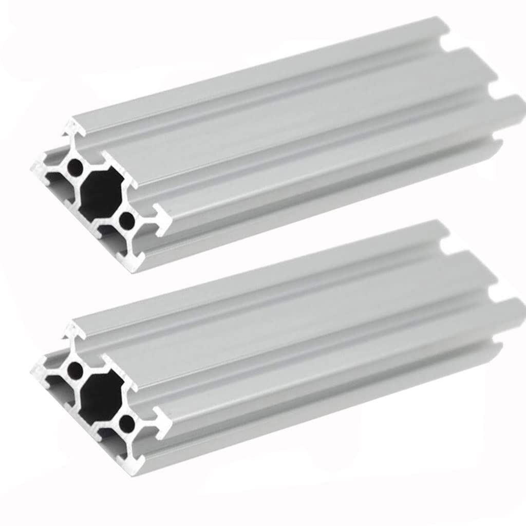 Profilé d'extrusion d'aluminium 2 pièces 2040, Longueur 100 mm-1200 mm, Norme européenne anodisée, pour pièces d'imprimante 3D CNC (Taille : 1050 mm)