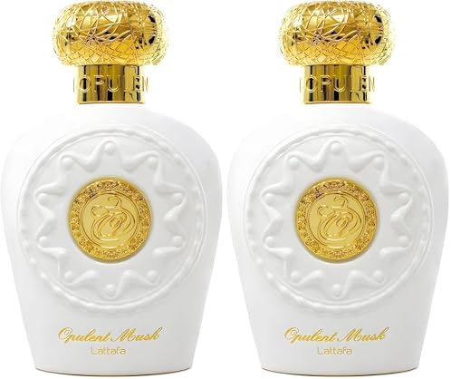 Lattafa Opulent Musk for Women Eau de Parfum Spray, 3.4 Ounce (Pack of 2)