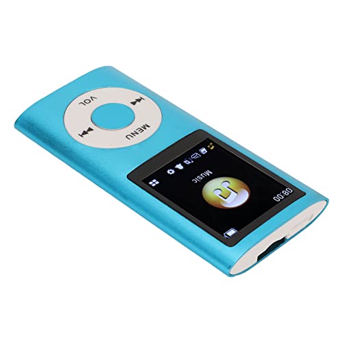 TIKATARER MP3 Player, Mini MP3 Player MP3 Player Music Player Stylish Multifunctional Lossless Sound Slim 1.8 Inch LCD Screen Portable MP3 Music Player (Blue), TIKATARERmunie37ybg-13
