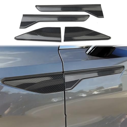 Image of Side Body Emblem Cover Trims Accessories for 2024-2026 KIA Sorento (Carbon Fiber Pattern)