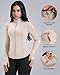 AVGO Womens Workout Jackets Lightweight Athletic Zip Up Jacket Slim Fit Running Gym Top with Pockets & Thumb Holes(Almond, M)