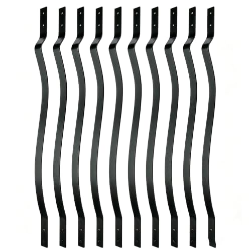 HZIU 26 Pack 32 inch Wave Arc Metal Balusters with Screws