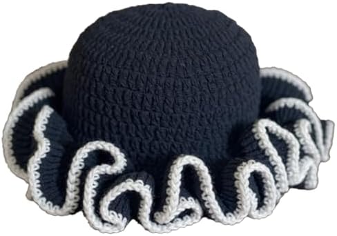 Crochet Bucket Hat for Womens Knitted Hat Trendy Fisherman Hat Fo...