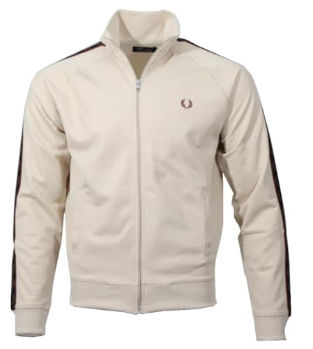 Fred Perry Chaqueta con cremallera para hombre - J5557, Crema2, M