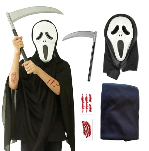 5 pcs Ghoul Costume For Boys - Halloween Costumes For Boys One Size Fits All Aged 7-12 - 2025 Trending Fancy Dress - UK Based Brand