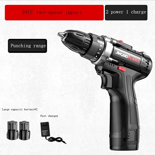 SXTYMV Bohrhammer Schlaabohrmaschine Abbruchhammer Elektrohammer Elektrowerkzeug Wiederaufladbarer Bohrer Lithium… – Bild 3