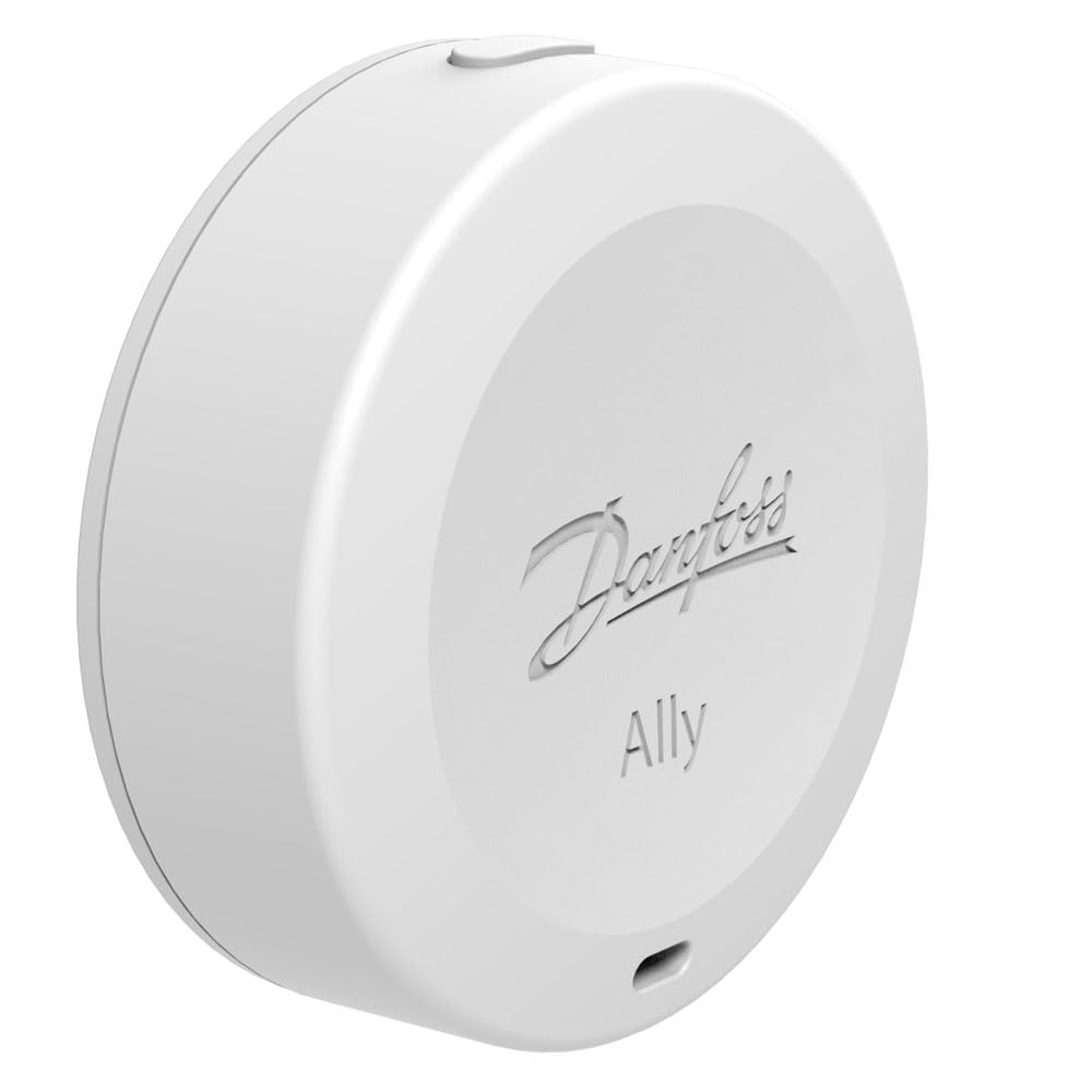 Danfoss 014G2480 Sensore Ambiente, Certificato Zigbee, Wireless, Controllato a Distanza per Termostati per Radiatori