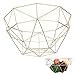 Cuenco De Canasta De Frutas Canastas De Frutas Decorativas Doradas Cesta De Frutas Decorativa Geométrica Cesta De Frutas De Alambre De Hierro Vintage Para Almacenar Frutas Verduras Pan