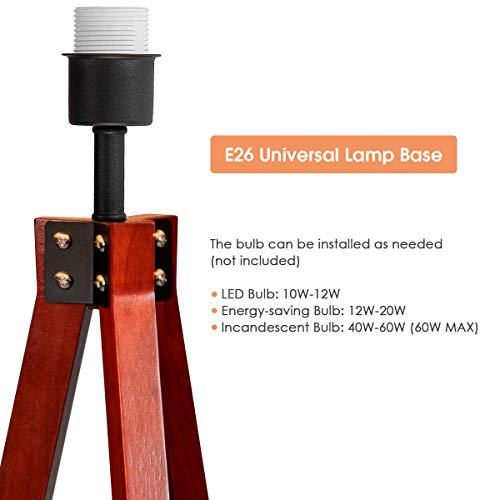 DREAMADE Lampada a Stelo in Legno Treppiede con