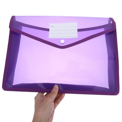 Pochettes transparentes A4 protège-documents plastique étanche à bouton
