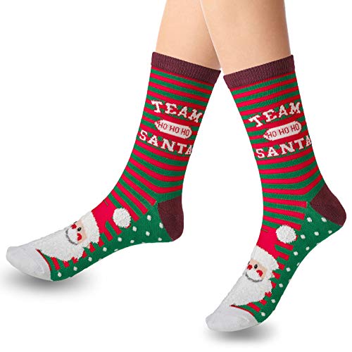 Gilbins 12 Pair Holiday Xmas Socks, Soft Cotton Casual Crew Christmas Dress Socks, 12 Different Designs, Size 9-11, With Gift Box (12 Pair Style 2) #TOP5
