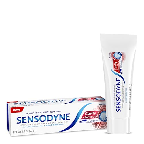 Sensodyne Cavity + Sensitivity Toothpaste Fluoride Toothpaste for Sensitive Teeth and Cavity Protection 2.7 oz