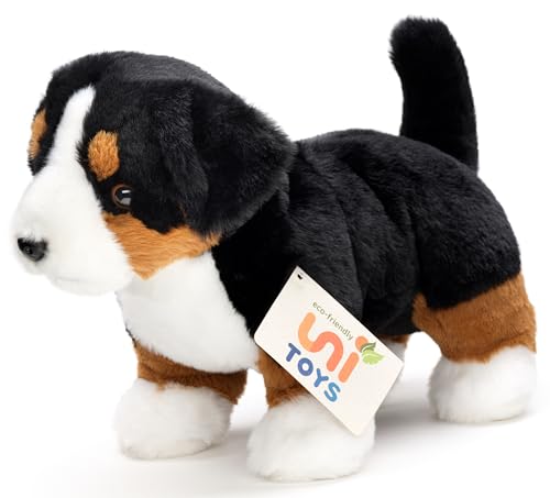 Uni-Toys - Berner Sennenhund, stehend - Ohne Leine - 29 cm (Länge) - Plüsch-Hund - Plüschtier, Kuscheltier