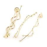 Ruilogod Haarspangen für Damen, Metallform, zum Basteln, goldfarben, 4 Stück (ID: 20b e2b f54 073 41b