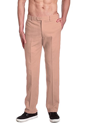 Men's Dress Pants Blush Dusty Rose Pink Trousers Flat Front 34 x 32