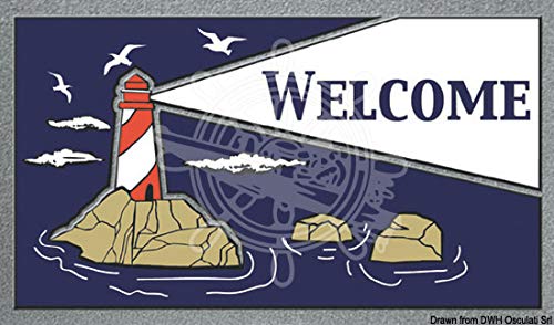 Osculati Format rutschfeste Fußmatte 40 x 68 cm Leuchtturm