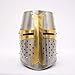 Medieval Templar Knight Helmet, Brass Crusader Burgonet Style, European Gladiator Design
