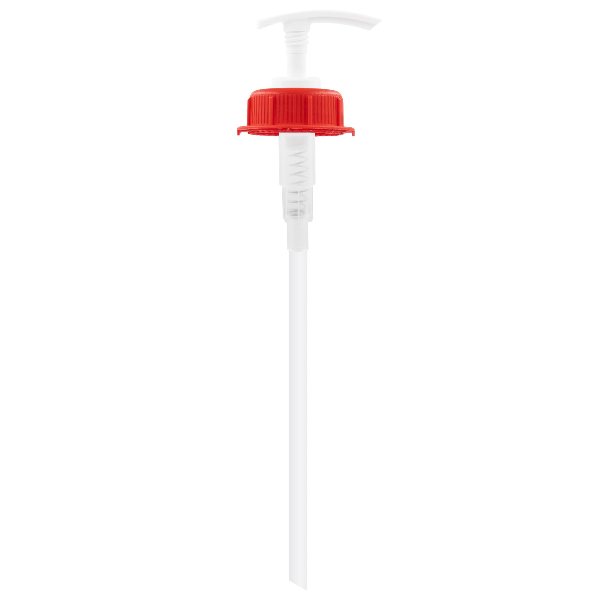 Pompe doseuse pour bidon de 5 l « Confort » - Filetage de 45 mm - Convient à un usage alimentaire par exemple pour les concentrés de boissons, le sirop (1 pièce/blanc)