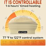 Upgraded Electric Heated Silicone Dough Proofing Box with Reliable Timer & Precise Temp Control - Fast Fermentation Collapsible Proofer Bowl (4L,Oval) - Image 5