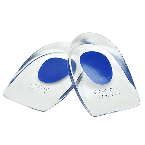 Gel Fersenkissen | Fersenschutz | Silikon Fersenpolster | Geleinlagen | Achillessehne Heel 2 Stück Hilfe bei Fersensporn Sohle Kissen Achillessehne Heel für [Größe 40-46]