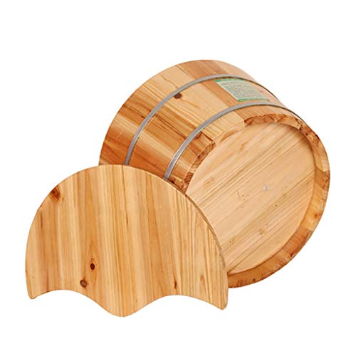 Cubeta de masaje para pies artesanal de madera sólida miniatura 3