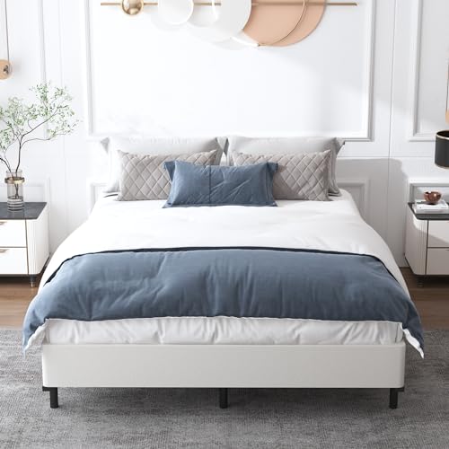 XINXINYAN Queen Box Spring 4 Inch,Heavy Duty 4 Inch Box Spring Queen,Sturdy Metal Frame Box Springs Only,Easy Assembly,Noise Free